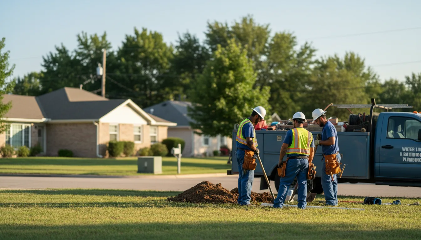 Residential water line and bathroom plumbing service in Orlinda, TN